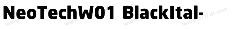 NeoTechW01 BlackItal字体转换
